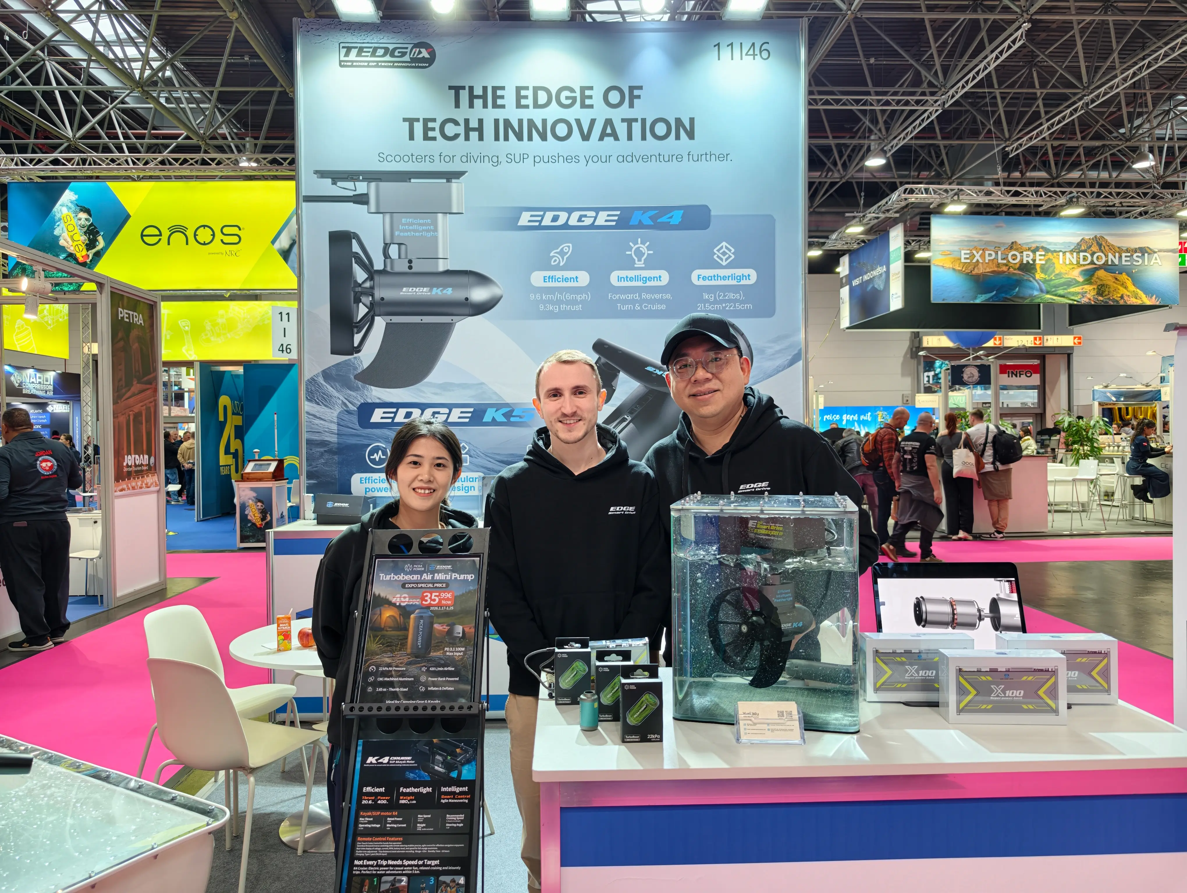 Tedgix team at BOOT D&uuml;sseldorf 2026 unveiling new brand identity