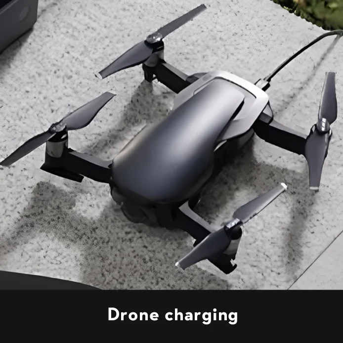 TEDGIX outdoor battery pack used as a portable power station to charge a drone for aerial photography.